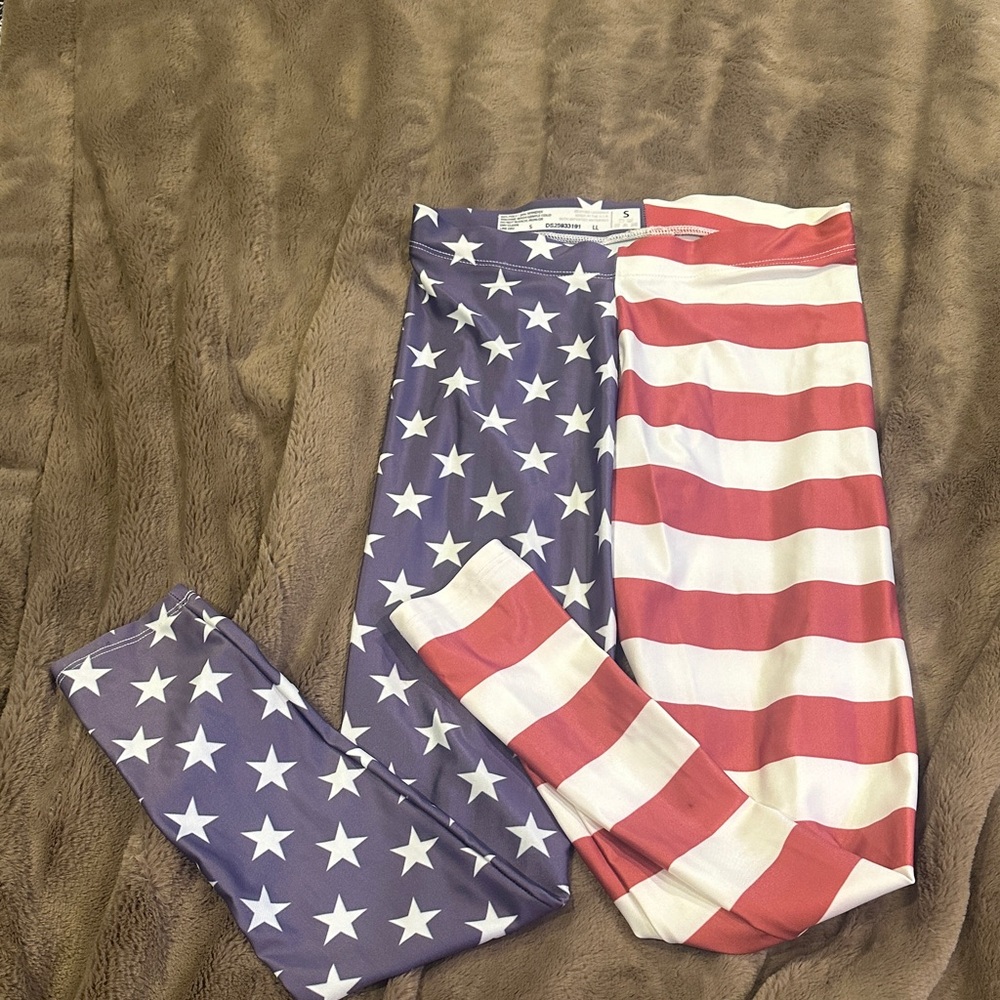 Women’s American Flag Stars & Stripes Leggings - Red, White & Blue